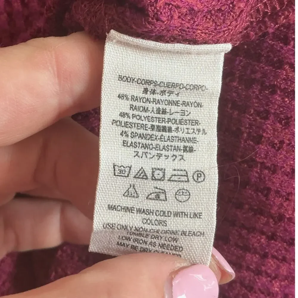 Free People Mountaineer Cuff Thermal Waffle Knit Top S Western Festival‎ Pirate